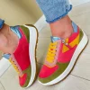 Ara Ladies Kiwi/Candy Multi Suede Leather Laced/Zip Trainer 25112