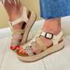 Blowfish Cream/Multi Platform Velcro T-Bar Sandal MADRID