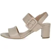 Caprice Beige Soft Leather Heeled Sandal 28306-20 433