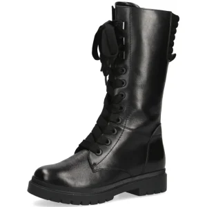 Caprice Black Leather Military Style 3/4 Length Boot 25153-29 019