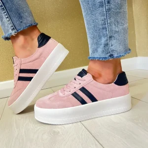 Drilleys Ladies BLUSH Laced Gum Sole Trainer SEVENTY EIGHT