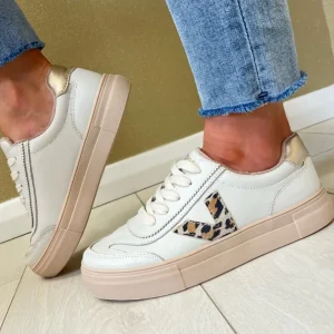 Drilleys Ladies WHIPPED CHEETAH Leopard Laced Gum Sole Trainer EIGHTY