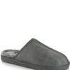 Ella Mens Grey Warm Lined Mule Slippers FRANK