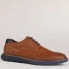 Escape Mens Brandy Soft Leather/Nubuck Laced Shoe CONFLATED
