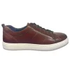 Escape Mens Burnt Auburn Leather Laced Casual Trainer MAXIOS