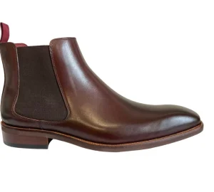 Escape Mens Burnt Walnut Leather Pull-On Boot ARKLE