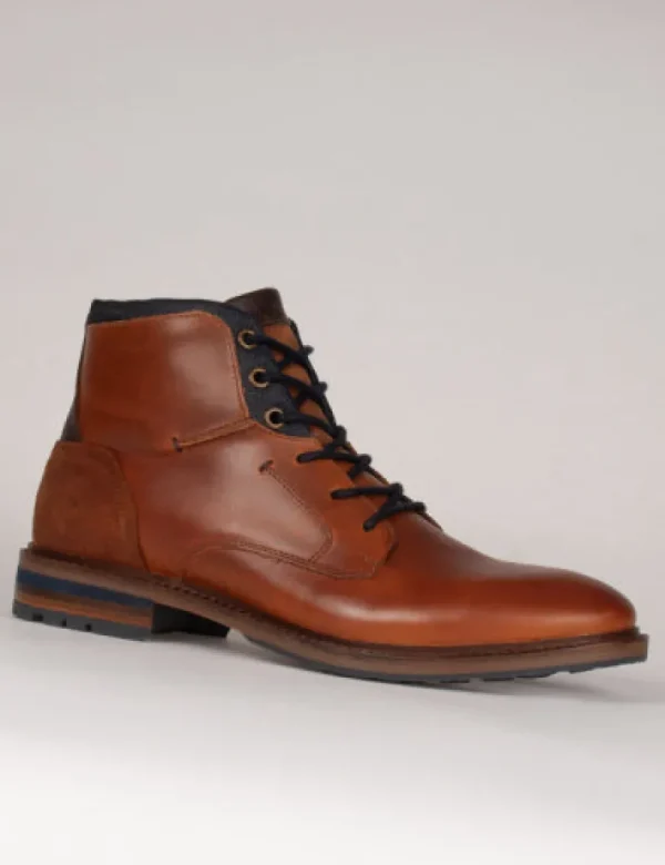 Escape Mens Tan/Brandy Laced/Zip Ankle Boot SAFECRACKER