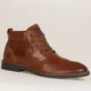 Escape Mens Tan/Burnt Auburn Laced Ankle Boot RIBCHESTER