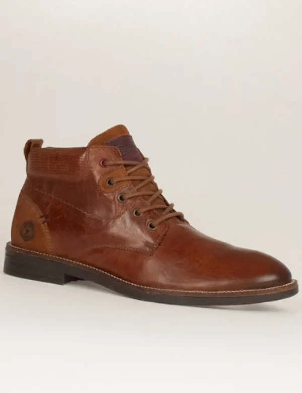 Escape Mens Tan/Burnt Auburn Laced Ankle Boot RIBCHESTER