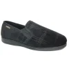 Goodyear Mens Black Memory Foam Slippers DENVER