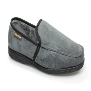 Goodyear Mens Grey Memory Foam Slippers EDEN