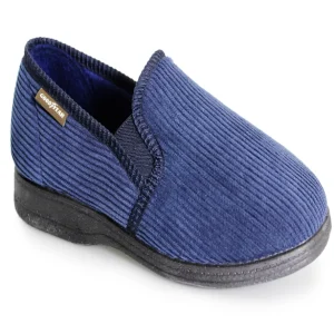 Goodyear Mens Navy Memory Foam Slippers HUMBER