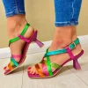Hispanitas Ladies Multi Coloured Slingback Heeled Sandal 243292