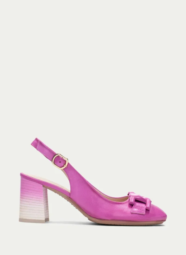 Hispanitas Ladies Pink Block Heel Closed Toe Sandal 232667