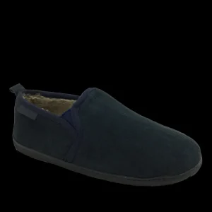 Hush Puppies Mens Warm Lined Navy Slippers ARNOLD