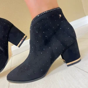Kate Appleby Ladies Black Faux Suede Heeled Ankle Boot TYNAN