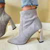 Kate Appleby Ladies Polar Grey Faux Suede Heeled Ankle Boot ROUSKY