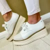 Kate Appleby Ladies Porcelain Mix Ribbon Lace Platform Shoe BUCKWORTH