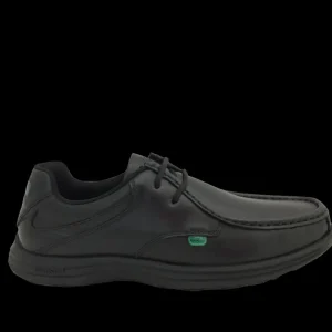 Kickers Mens Black Leather Laced Shoe REASAN 12799