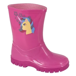 Kids Pink Sparkles Unicorn Wellies