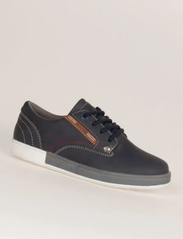 Lloyd & Pryce Kids Tommy Bowe Navy Laced Trainer DONELLY