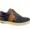Lloyd & Pryce Mens Tommy Bowe Navy/Tan Leather Laced Trainer MORISI