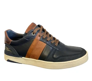 Lloyd & Pryce Mens Tommy Bowe Navy/Tan Leather Laced Trainer MORISI