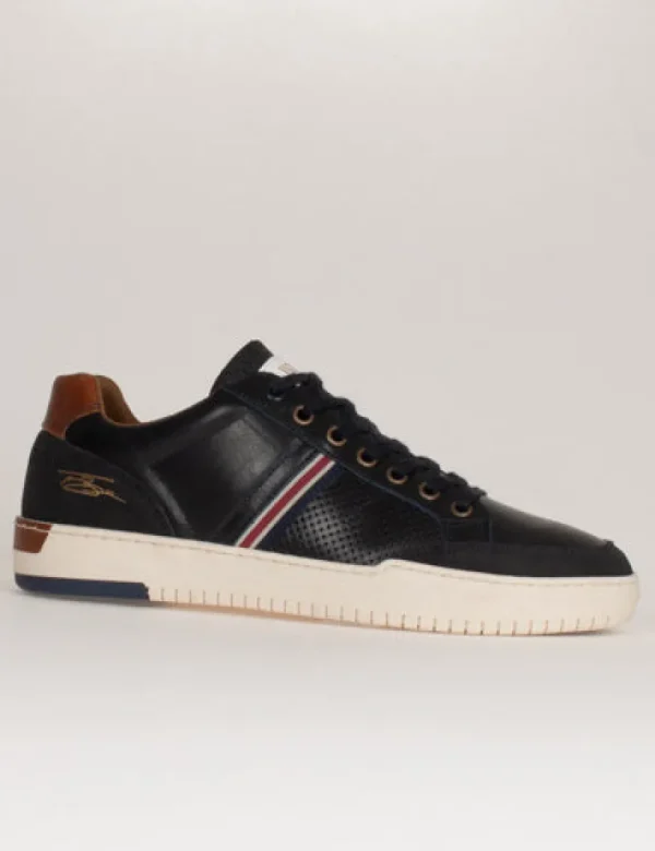 Lloyd & Pryce Mens Tommy Bowe Navy Leather Laced Trainer HORGAN