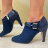 Lotus Ladies Navy Combination Inside Zip Heeled Shoe/Boot PLATT ULS420