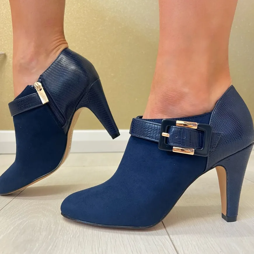 lotus_ladies_navy_combina_0.webp Lotus Ladies Navy Combination Inside Zip Heeled Shoe/Boot PLATT ULS420