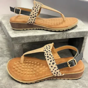 Lunar Beige Combination Toe-Post Sandal GINA JLH451 FU