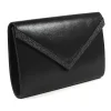 Lunar Ladies Black Satin Handbag NIGELLA ZLR041 BK