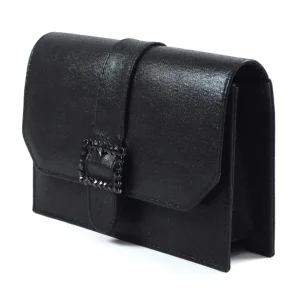 Lunar Ladies Black Satin Handbag TRIXABLE ZLR037 BK