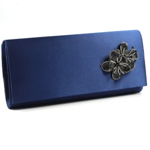 Lunar Ladies Navy Satin Handbag ANKARA ZLR039 BL