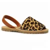 Lunar Leopard Print Leather Peep-Toe Sandal AZURZ JLM001 LP