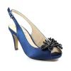 Lunar Navy Peep Toe Slingback Heeled Sandal ANKARA FLR 039 BL