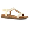 Lunar Off White/Rose Gold Combination Sandal PORTOFINO JLH502 WT