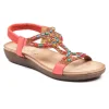 Lunar Orange Beaded Sandal MARIELLA JLH331