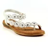 Lunar Silver Combination Toe-Loop Sandal CHARLOTTE II JLH455