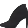 Marco Tozzi Black Faux Suede V-Cut Zipped Heel Shoe Boot 25019-29 001