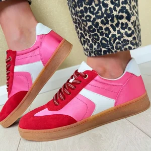 Marco Tozzi Raspberry Combination Laced Trainer 23741-44 545