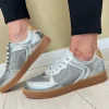 Marco Tozzi Silver Combination Laced Trainer 23791-44 948