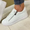Marco Tozzi White Flatform Laced/Zip Trainer 23764-41 100
