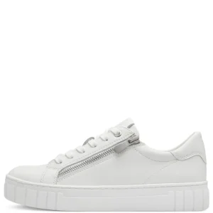 Marco Tozzi White Flatform Laced/Zip Trainer 23764-41 100