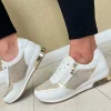 Marco Tozzi White/Gold Laced/Zip Trainer 23713-41 137