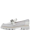 Marco Tozzi White/Silver Chain Loafer Shoe 24702-44 197