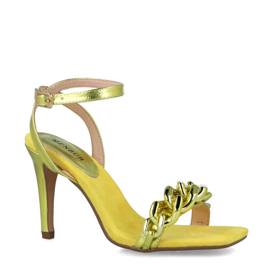 menbur_ladies_yellow_heel_0.webp Menbur Ladies Yellow Heeled Sling-Back Sandal 22808