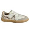 Mustang Ladies Ivory/Taupe/Leopard Gum Sole Trainer 1511-302-254