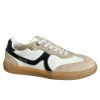 Mustang Ladies White/Black/Beige Gum Sole Trainer 1511-303-19