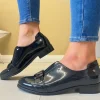 Patrizio Como Navy Patent Slip-On Court Shoe FELDBACH